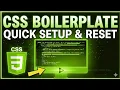 Boilerplate code CSS boilerplate vscode shortcut