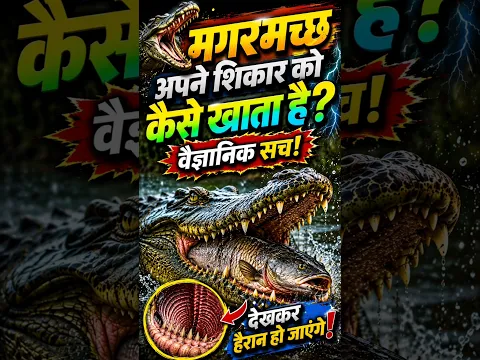 मगरमच्छ अपने शिकार को कैसे खाता है 😱 ? #shorts #shortvideo #trending