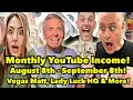 Download Lagu Monthly YouTube Income! August 8th - September 8th! Vegas Matt, Lady Luck HQ \u0026 More!