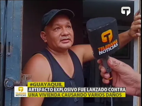 Artefacto explosivo fue lanzado contra una vivienda causando varios daños