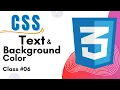 Add Color in CSS Background Color in CSS RGB Color font color in CSS add text color in CSS