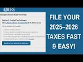 irs File Your 2025 2026 Taxes Fast Easy