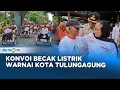 Lagu Kemeriahan Konvoi Becak di Penyerahan 200 Becak Listrik Untuk Pembecak Lansia di Tulungaung