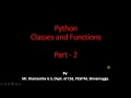 Python Application Programming OOP Part 2 - Classes and Functions