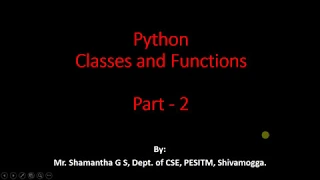 Python Application Programming OOP Part 2 - Classes and Functions