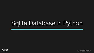 Creating Sqlite Database Password Manager Using Python Episode 3