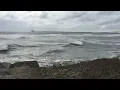 Eerie sight as Hermine waves create and churn jiggling sea foam