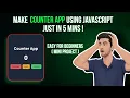 Build a Counter App Using HTML CSS JavaScript Step-by-Step Tutorial for Beginners 2025