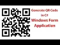 How to Generate QR Code in C Sharp Windows Application Tutorial