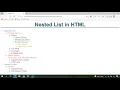 Nested List in HTML Multilevel List Lists in HTML Ordered and Unordered List in HTML