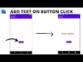 how to add text on button click in android studio tutorial