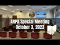 October 3 2023 ARPA Special Meeting Trumbull County Commissioners