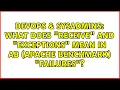 DevOps SysAdmins What does receive and exceptions mean in ab Apache Benchmark failures