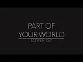 Part of Your World - The Little Mermaid | Jodi Benson (Lower Key) Karaoke Piano