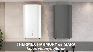 Modern stílus + hagyományos vezérlés - extra lapos bojler, fehér és antracit színben, tekerőgombos hőfokszabályzóval