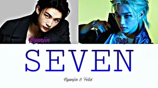 Hyunjin Felix Seven Ai Cover Color Colored Lyrics 
