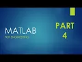 MATLAB FOR ENGINEERING PART 4 input and displaying the data math operations