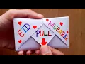 Eid Mubarak greeting card DIY - SURPRISE MESSAGE CARD FOR EID Pull Tab Origami Envelope Card