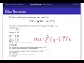 Supervised Learning Part 2 Penalized Linear Regression Models