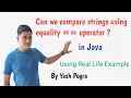 Can we compare 2 strings using in Java
