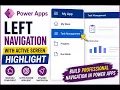 Power Apps Left Navigation Component with Active Screen Highlighting Reusable Menu Tutorial