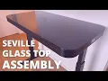 Seville Classics Airlift Electric Height Adjustable Desk Tempered Glass Top Assembly OFF6873B