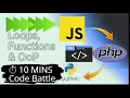 Python vs JavaScript vs PHP 2C Loops Functions Deep Dive
