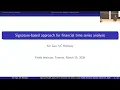 Signature-based statistical analysis for financial time series data