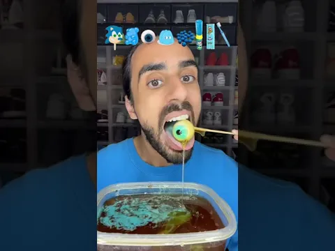 Download MP3 Food ASMR Eating a Sonic Popsicle and All Blue Snacks!