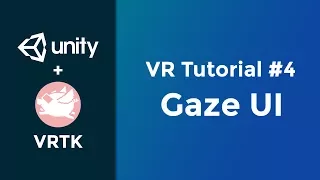Gaze UI Headset Pointer Unity VR Tutorial VRTK
