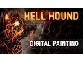 Hell Hound Concept Art Digital Painting Speed Art