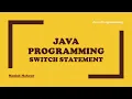Java Programming - Switch Statement