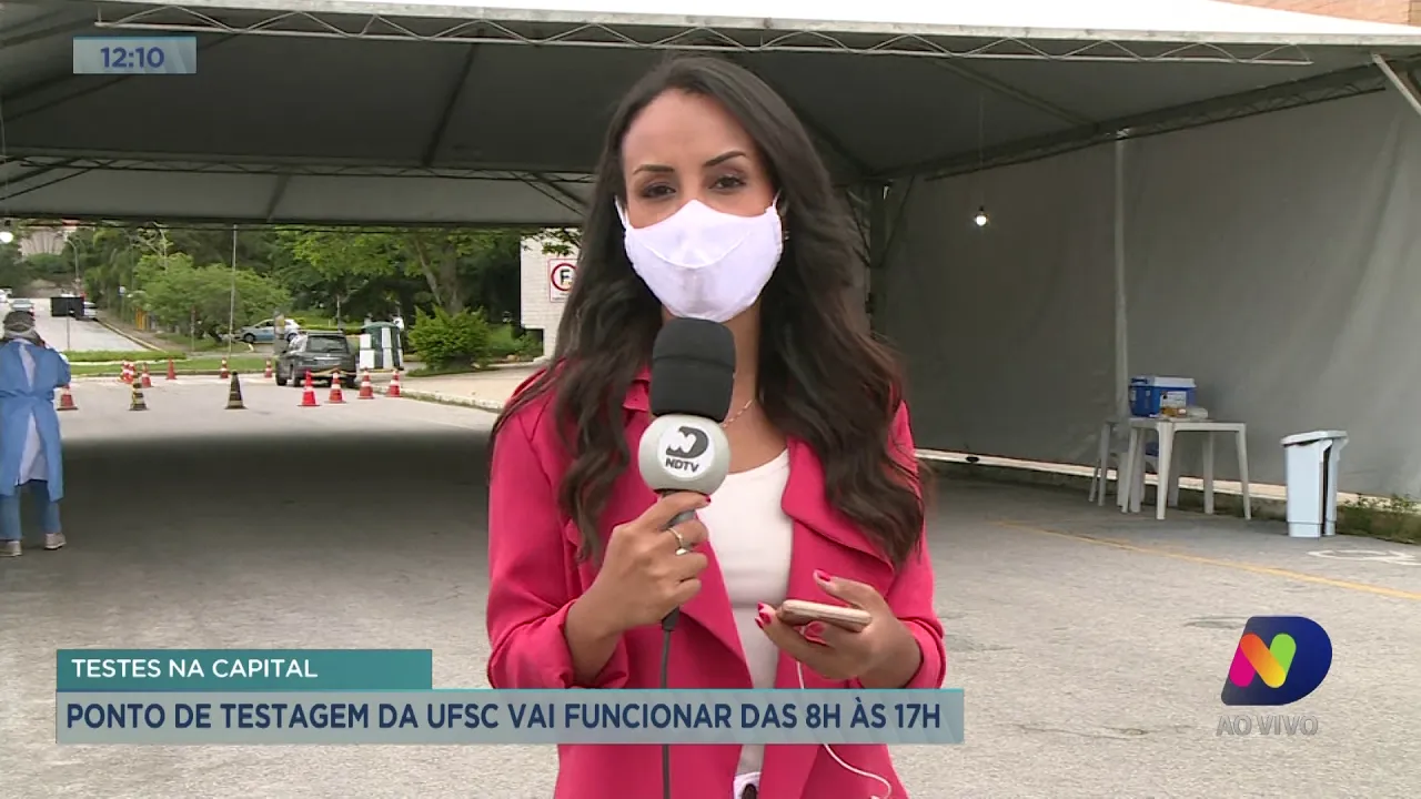 Coronavírus: ponto de testagem da UFSC vai funcionar das 8h às 17h