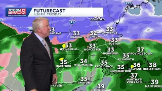 Snow turning to rain Tuesday
