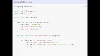 Java - Find first non-repeated Characters from the String