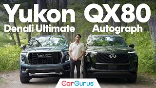 Six-Figure SUVs Compared 2025 GMC Yukon Denali Ultimate vs 2025 Infiniti QX80 Autograph