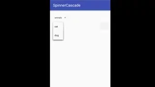 Cascade Spinner Dropdown Android