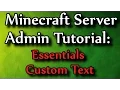 Minecraft Admin How-To Essentials Custom Text