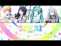 Download Lagu [FULL VER] SEKAI (セカイ) - Tsukasa, Ichika, Miku \u0026 Kanade | Color Coded Kan/Rom/Eng Lyrics | プロセカ