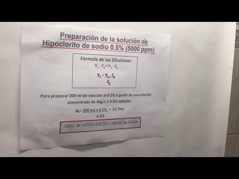 Download MP3 PREPARACIÓN DE LA SOLUCIÓN DE HIPOCLORITO DE SODIO AL 0,5% (5000 PPM)