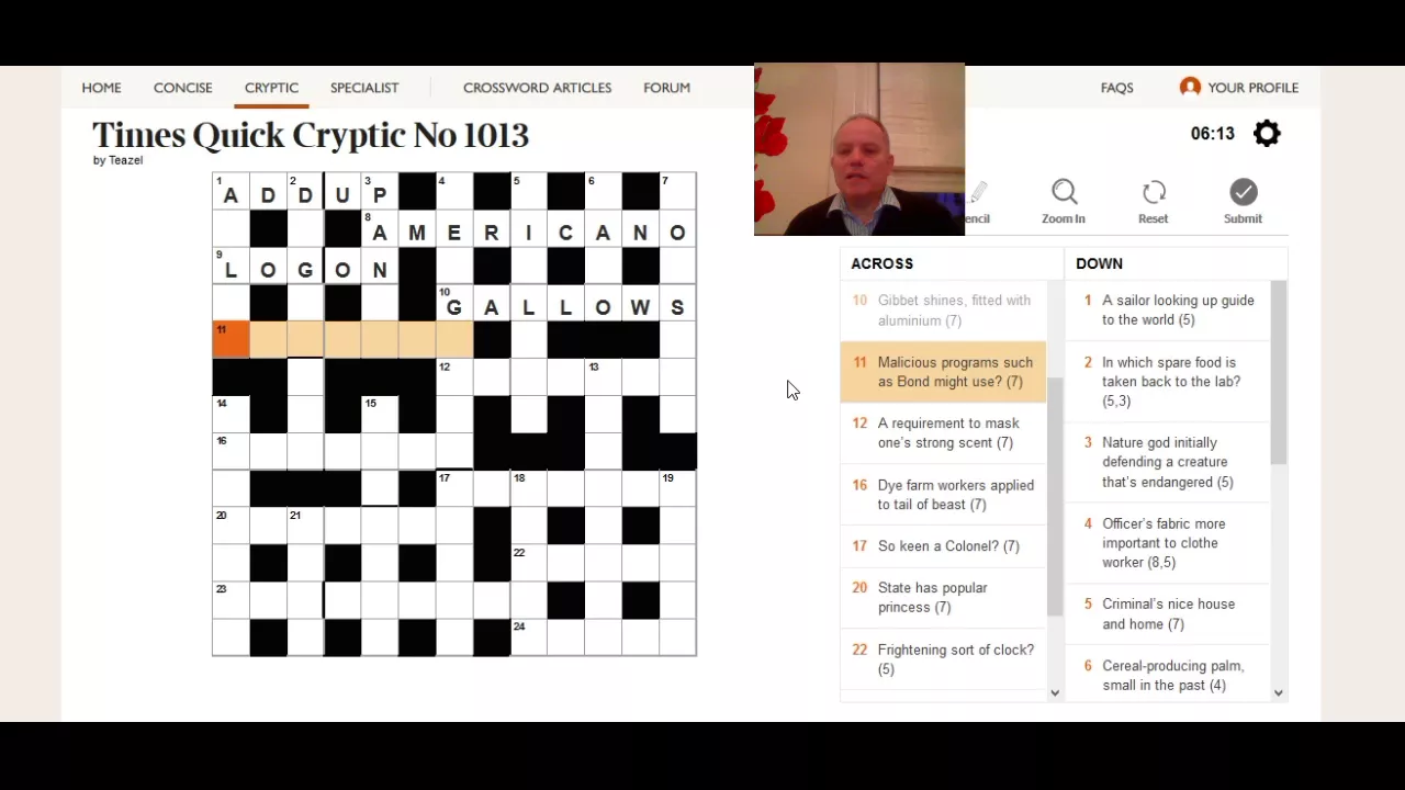 BEGINNER video: how to approach clues on 25th January