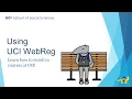 How to Use UCI WebReg