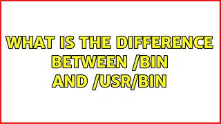 Ubuntu What is the difference between bin and