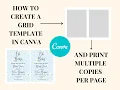 How to create a grid in Canva so you can print multiple copies per page BONUS TIP at the end
