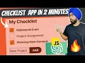 Build Checklist Tool Using ChatGPT In 2 Minutes in Javascript HTML CSS ChatGPT Tutorials