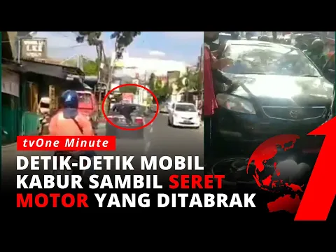 Detik-detik Insiden Mobil Kabur Sambil Seret Motor yang Ditabrak