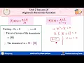 Algebra prep 3 unit 2 lesson 2 algebraic fractional function Second term 2025 Prep3 2025 - 2025