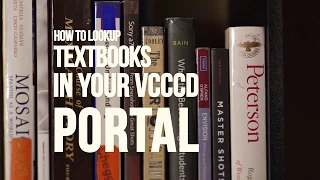 How To Look Up Textbooks In Your MyVCCCD Portal