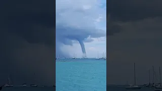 Water spout near us in Tahiti