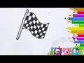 How to draw a checkered Flag Easy tutorial